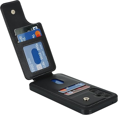 Miniatura 8 de Funda para Samsung Galaxy A54 5G con tarjetero, Galaxy A54 5G Funda tipo cartera para mujer, tarjetero de crédito, soporte de anillo, fundas tipo