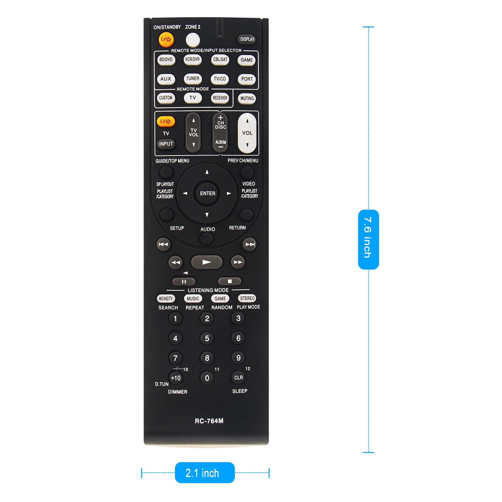 Amazon.com: RC-764M Replace Remote Control Applicable for Onkyo AV