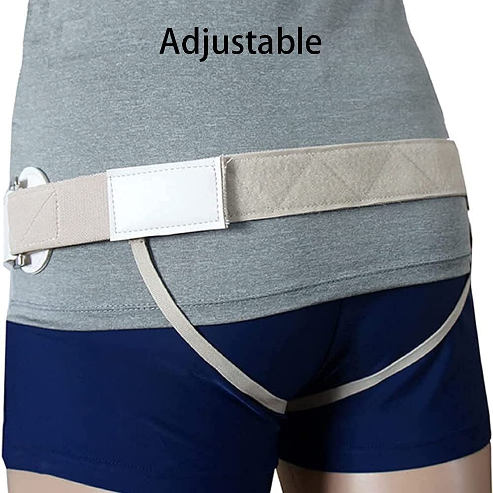 Cinturón para Hernia - Braguero de Soporte para Hernia para Hernia inguinal Simple o Doble o Deportiva - Cinturón de Soporte para Hernia inguinal - Dos Almohadillas de compresión extraíbles