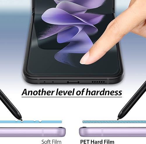Miniatura 4 de DOME GLASS Whitestone GEN - Protector de pantalla para Samsung Galaxy Z Flip 3 (2021), protector de pantalla de película de PET transparente HD