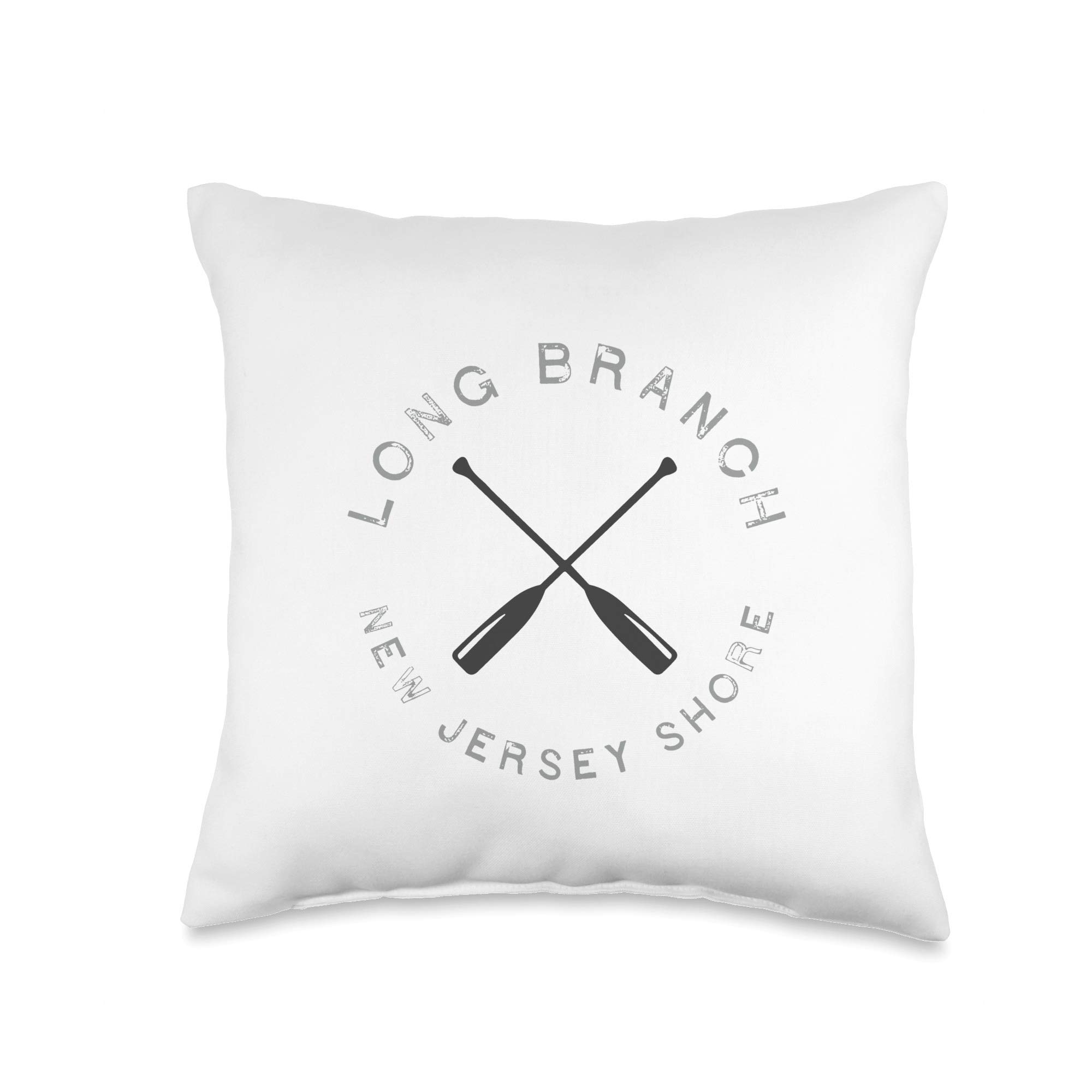 Long Branch New Jersey Throw Pillow, 16x16, Multicolor