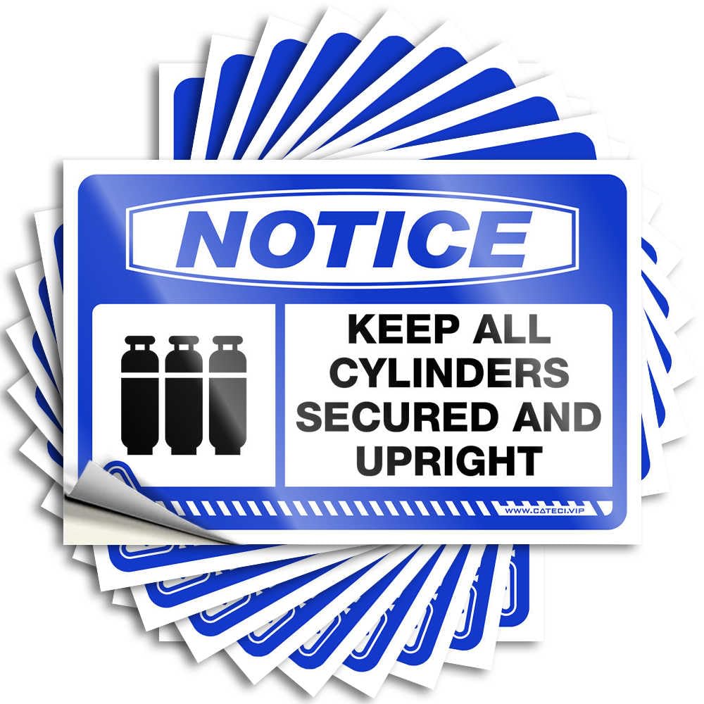 Lake Silicone Bumper - Notice Keep All Cylinders Secured and Upright Bottle Waterproof Vinyl Sticker(6X9CM)