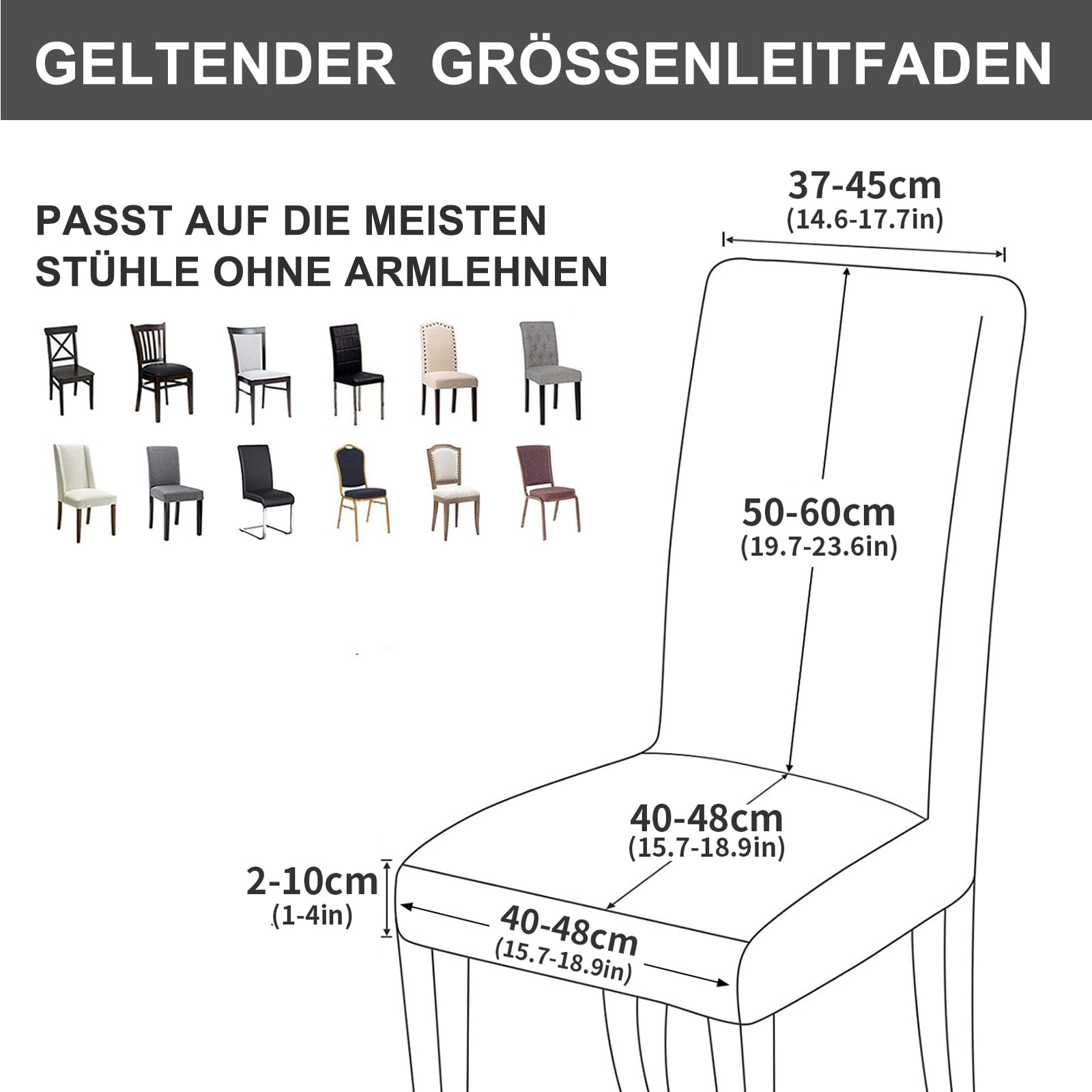 Alishomtll Lot de 6 housses de chaise en cuir synthétique extensible - Noir | Housse de chaise élastique universelle lavable pour chaises de salle à manger, cuisine, mariage