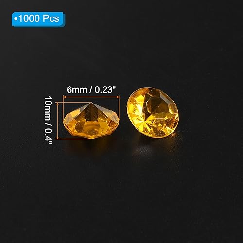 Miniatura 9 de PATIKIL 1000 piezas de diamantes acrílicos para jarrón, rellenos de plástico de 0.394 pulgadas, cristales falsos, gemas para mesa de boda, diamante