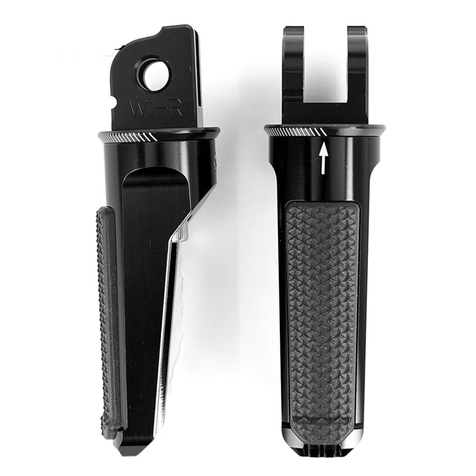 Motorrad Fußstützen Kompatibel Mit Für S1000R 2014–2019 Für S1000RR 2009–2019 Für Motorrad CNC Fußrasten Fußstütze Vorderfahrerpedal(Black)