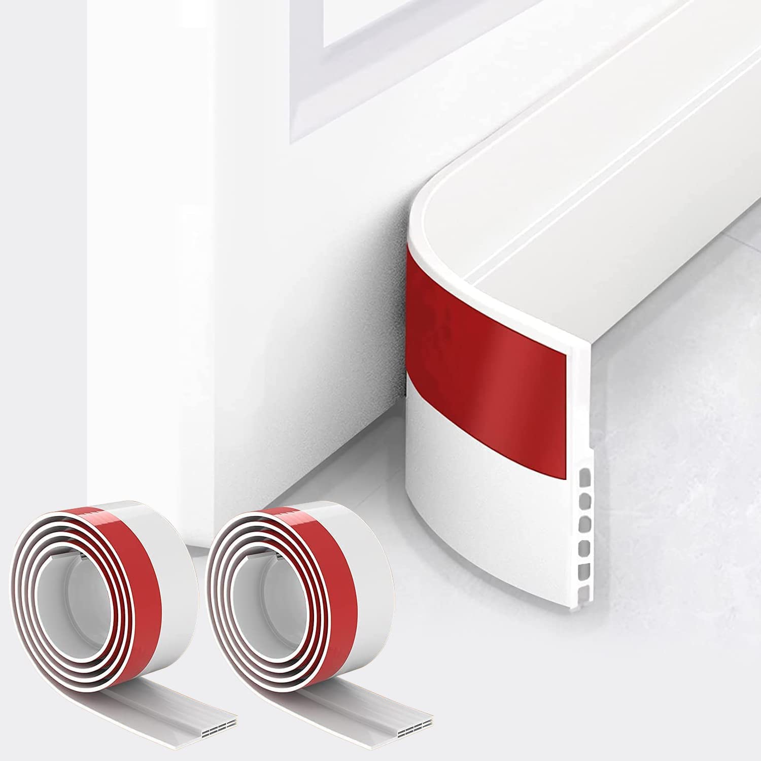 T Tersely 2-PACK Door Draft Stopper Under Door Seal, Door Sweep for Exterior & Interior Doors, Door Draft Blocker Dust and Noise Insulation Weather Stripping Draft Guard Insulator (1.78"W *39")