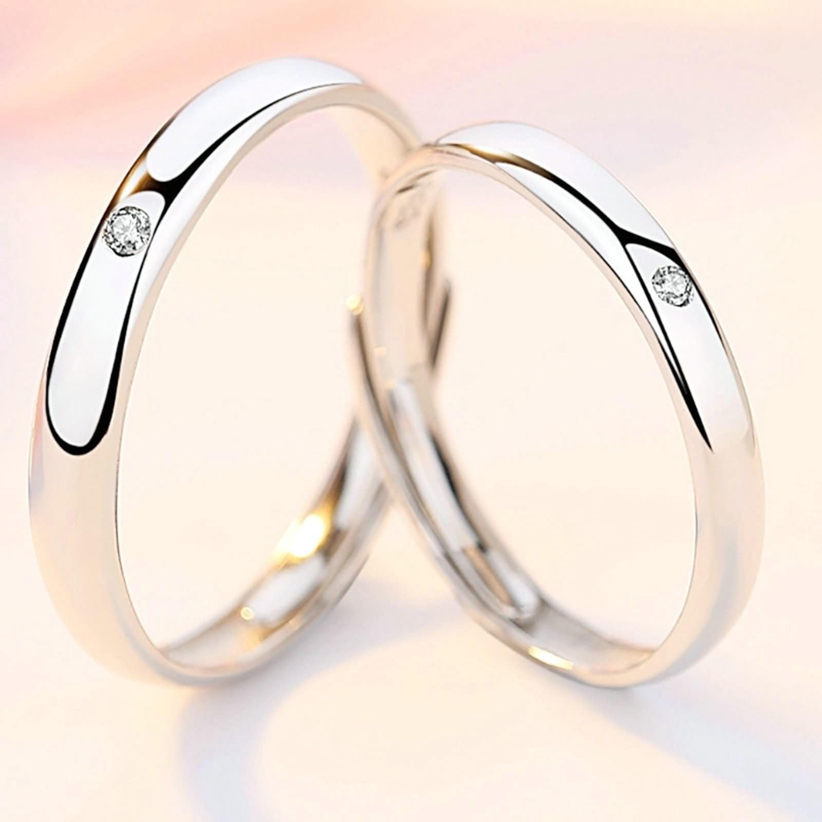 Anello Nome Personalizzabile,Anello Donna Uomo Argento 925 Fidanzamento,Donna Anello Regolabile Rotondo con Zirconia Cubica Anelli Fidanzamento Argento