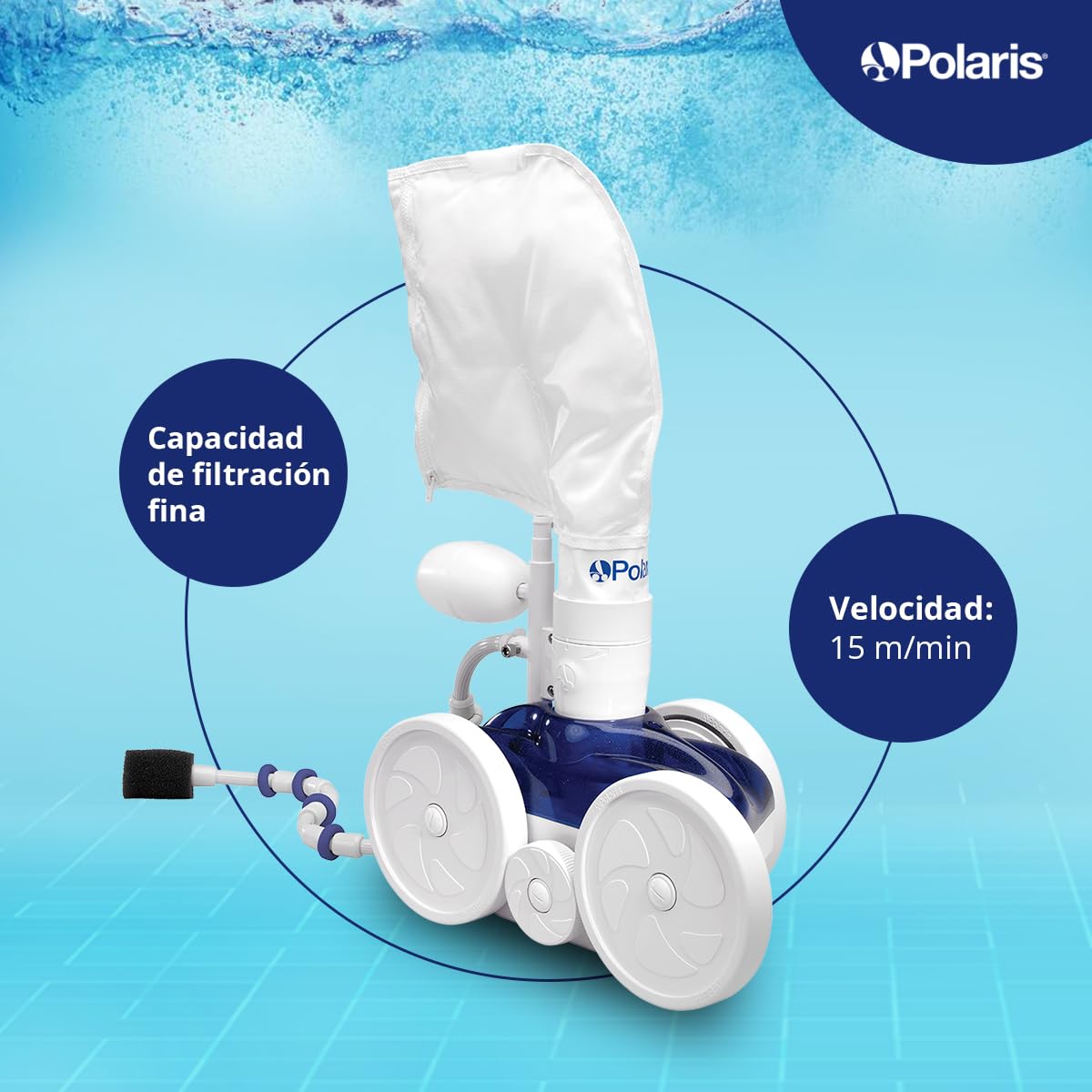 Polaris® 280 Limpiafondos de Piscinas a presión - Recojida eficiente de la Suciedad - Fácil de Usar y Limpiar - Garantía de 2 años