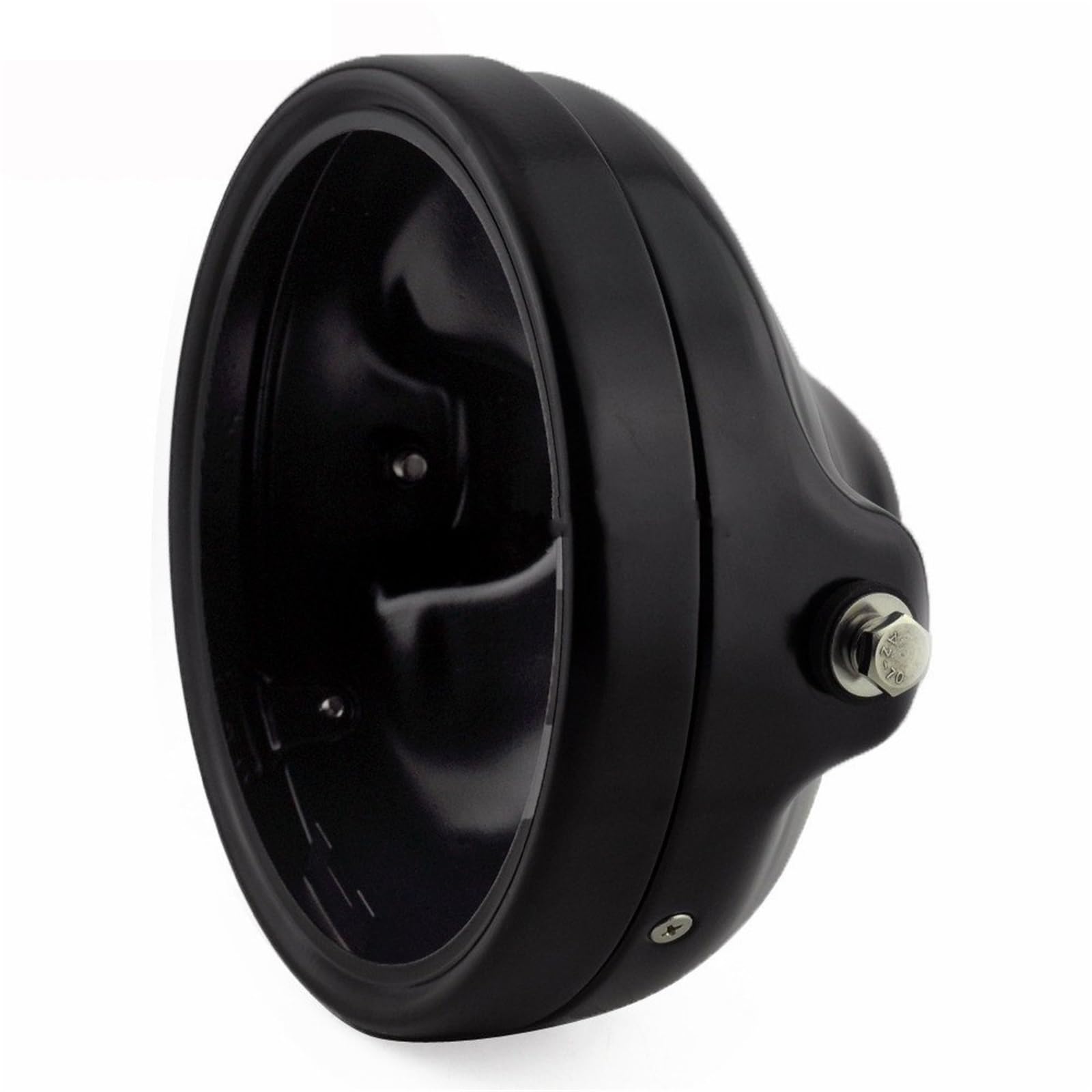 Seau pour moto de 7 pouces avec couvercle de boîtier de phare noir