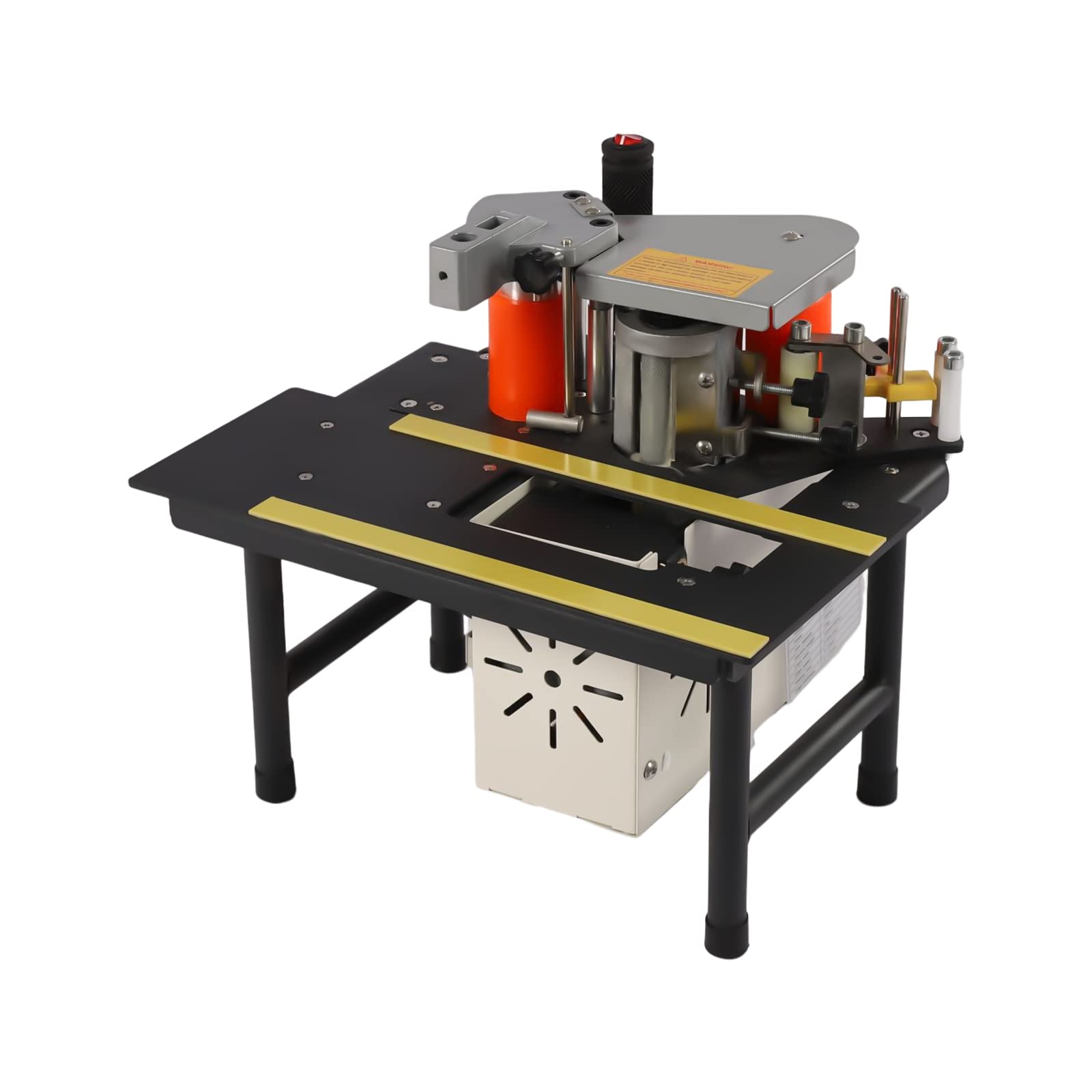 110V Machine Portable Edge Bander, Double Side Gluing Edgebander with Double Sided Glue Coating, Curve Straight Edge Banding Machine for Professional Edge Banding, Adjustable Temperature