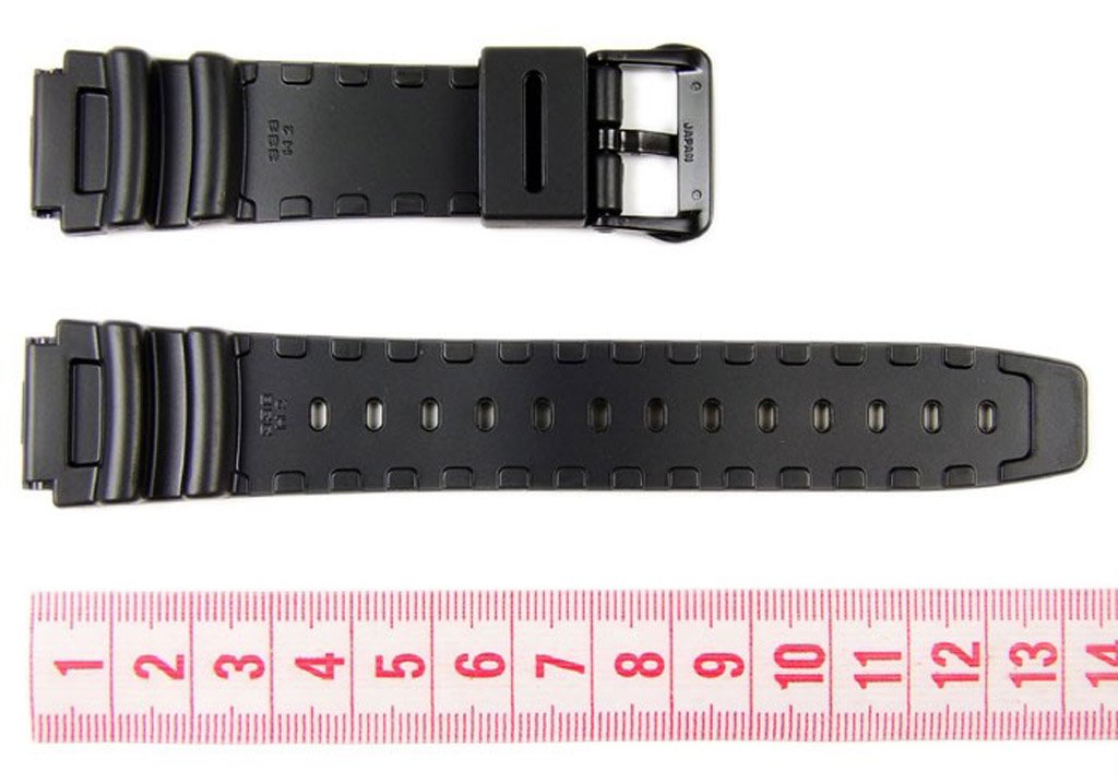 Casio 70622792. - Resin Strap, Black (16), strap