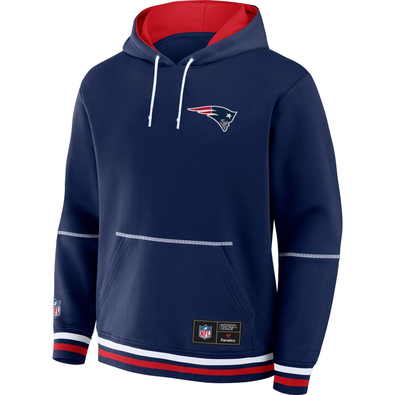 Fanatics Men's Navy Foundation Fleece Hoody - Nfl New England Patriots - Xl