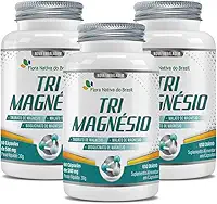 Kit Com 03 - Tri.Magnésio (taurato, malato e quelato) 500mg 60 Caps Flora Nativa