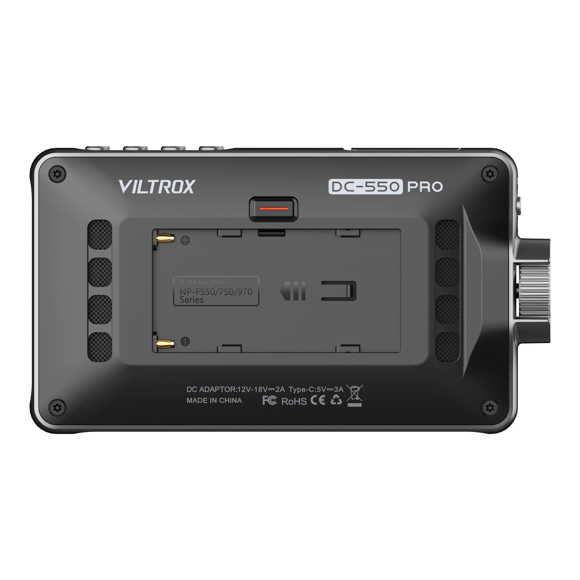 VILTROX Monitor da campo HDMI da 5,5 pollici 1200 nits 4K 10 bit, Touchscreen 3D LUT Kit video portatile con batteria, On-Camera RGB Parade Istogramma Forma d'onda Focus Assist (DC-550 Pro)