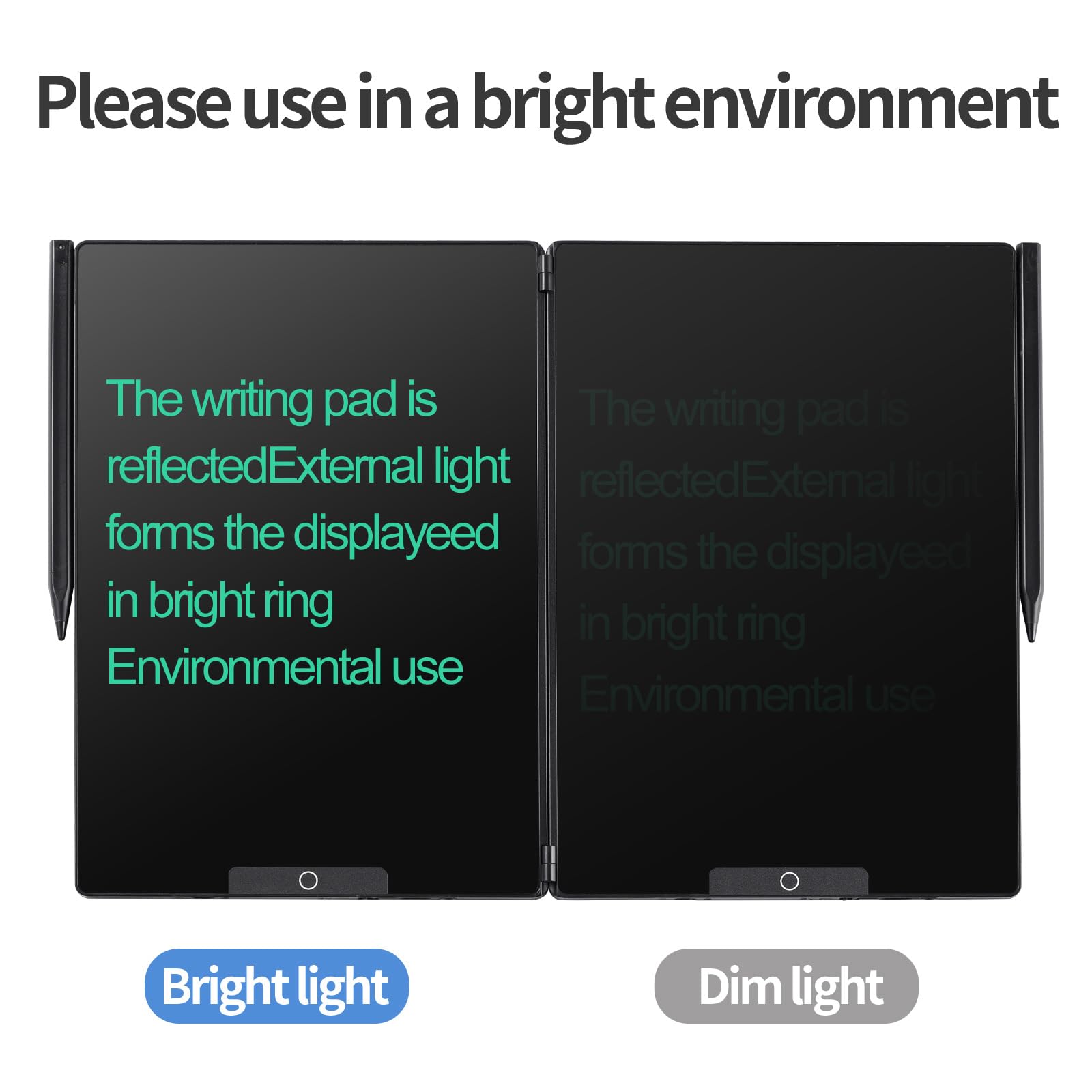 Czemo LCD Schreibtafel Erwachsene 14.3 Zoll Wiederverwendbar Digitales Zeichenbrett 0.5mm Monochromlinien