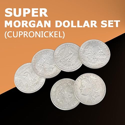 Miniatura 2 de ZQION Super Morgan Dollar Set (Cupronickel) Moneda Trucos de magia Moneda Juego de magia de cerca Trucos de magia Ilusiones Gimmick Profesional Mago
