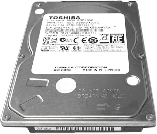 Miniatura 5 de Toshiba Disco duro para portátil SATA 3.0Gbs de 2.5 pulgadas (MQ01ABD100V) de 1 TB y 5400 RPM