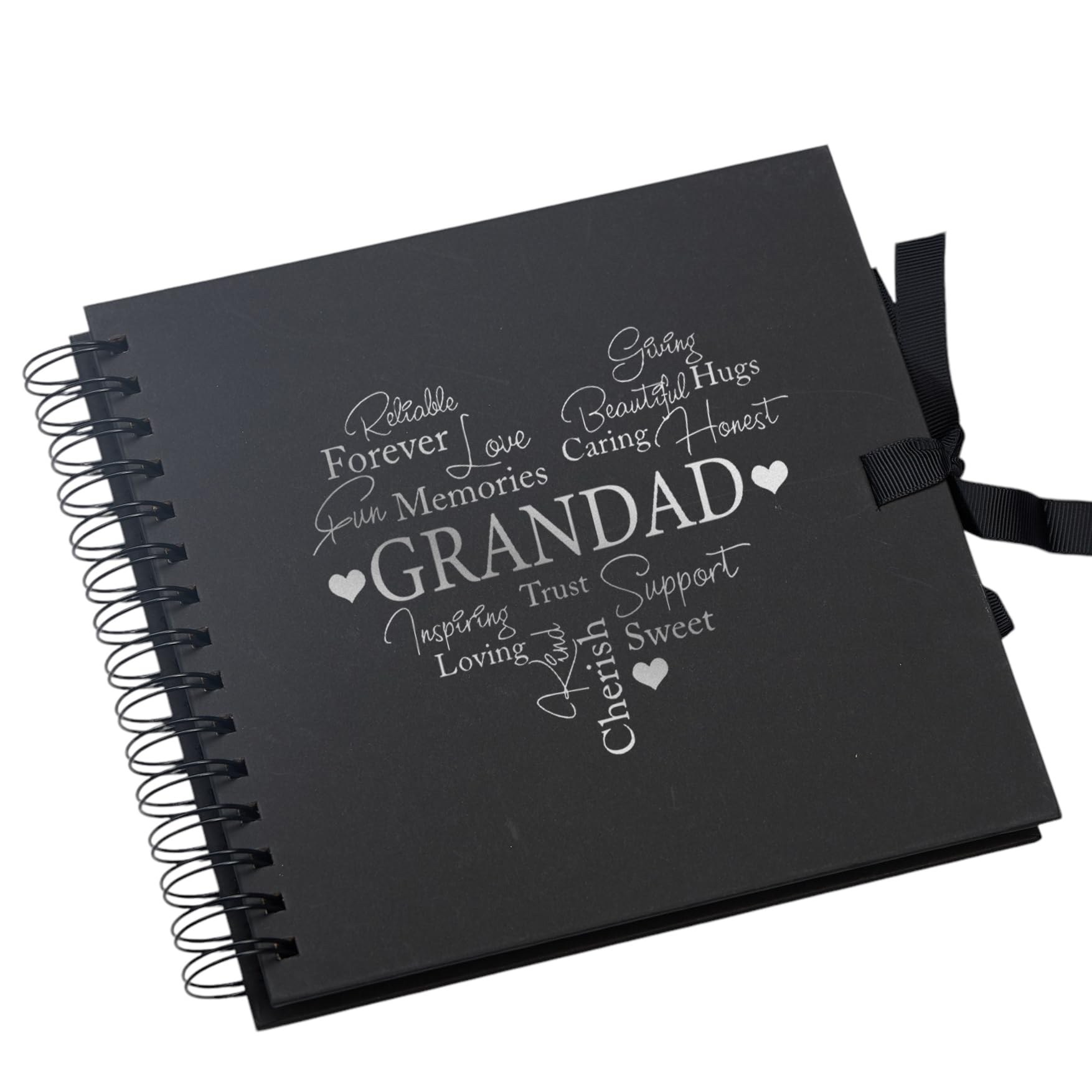 Ukgiftstoreonline Silver,Black Grandad Multiple Colour Scrapbook Guest Book Or Photo Album With Foil Print