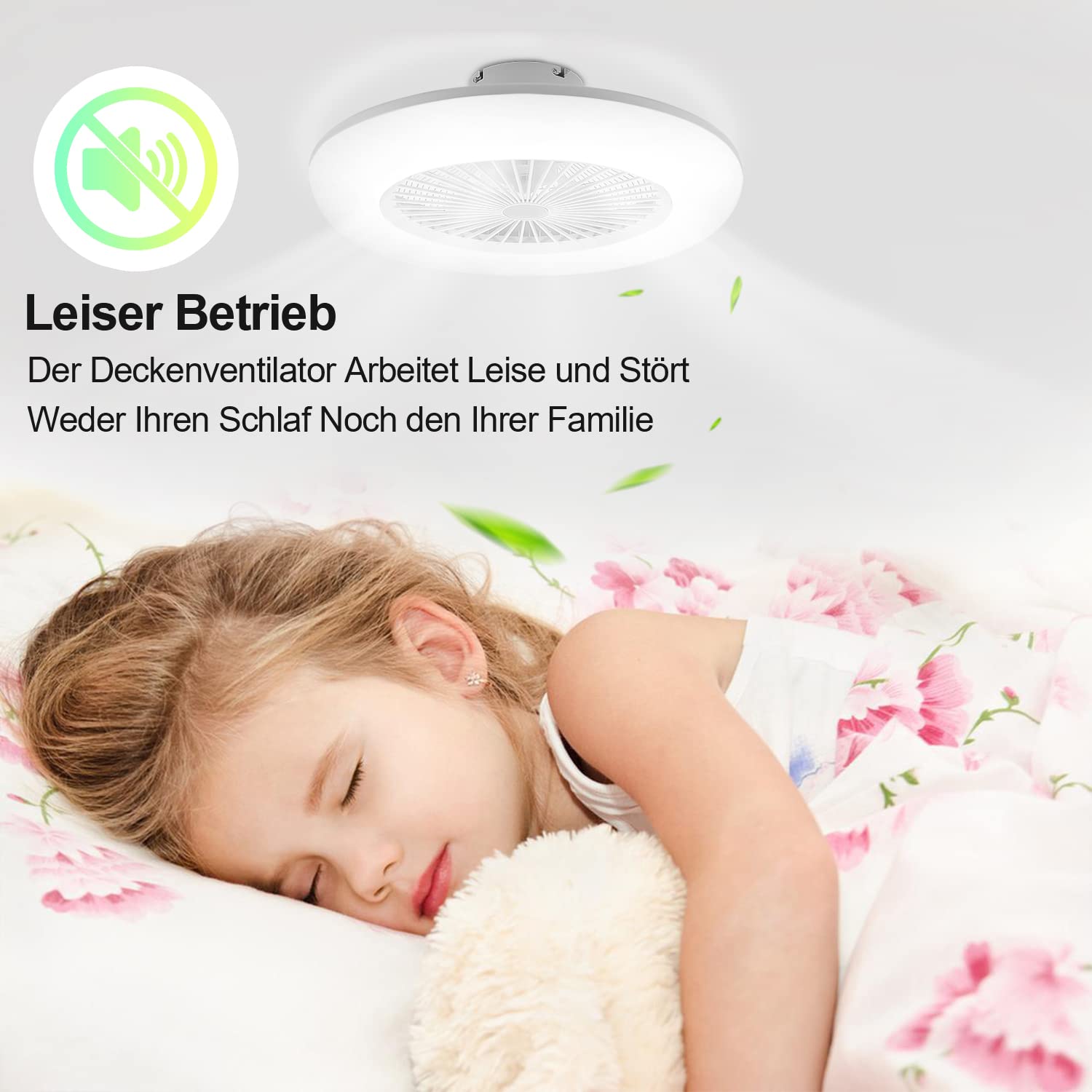 Deckenventilator mit Beleuchtung und Fernbedienung 2x 80W smart Lampe mit Ventilator Zweirichtungsrotation,Dimmbar licht und Windgeschwindigkeit Für Wohnzimmer Schlafzimmer Esszimmer