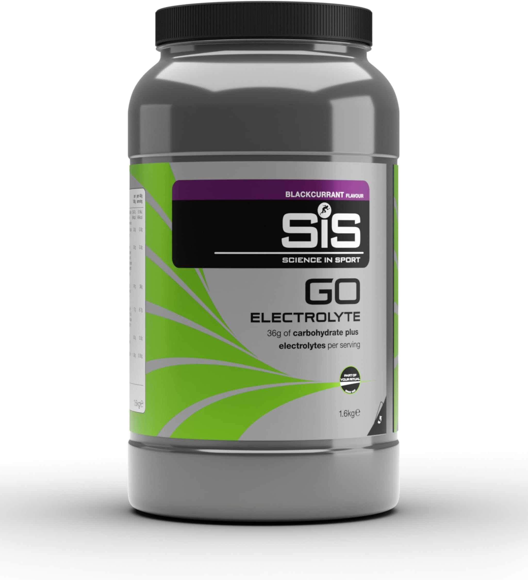 GO Electrolyte Powder | 200mg Sodium | 36g Carbohydrates | Hydration | Energy | Easily Digestible | Blackcurrant Flavour | 40 Servings | 1.6kg
