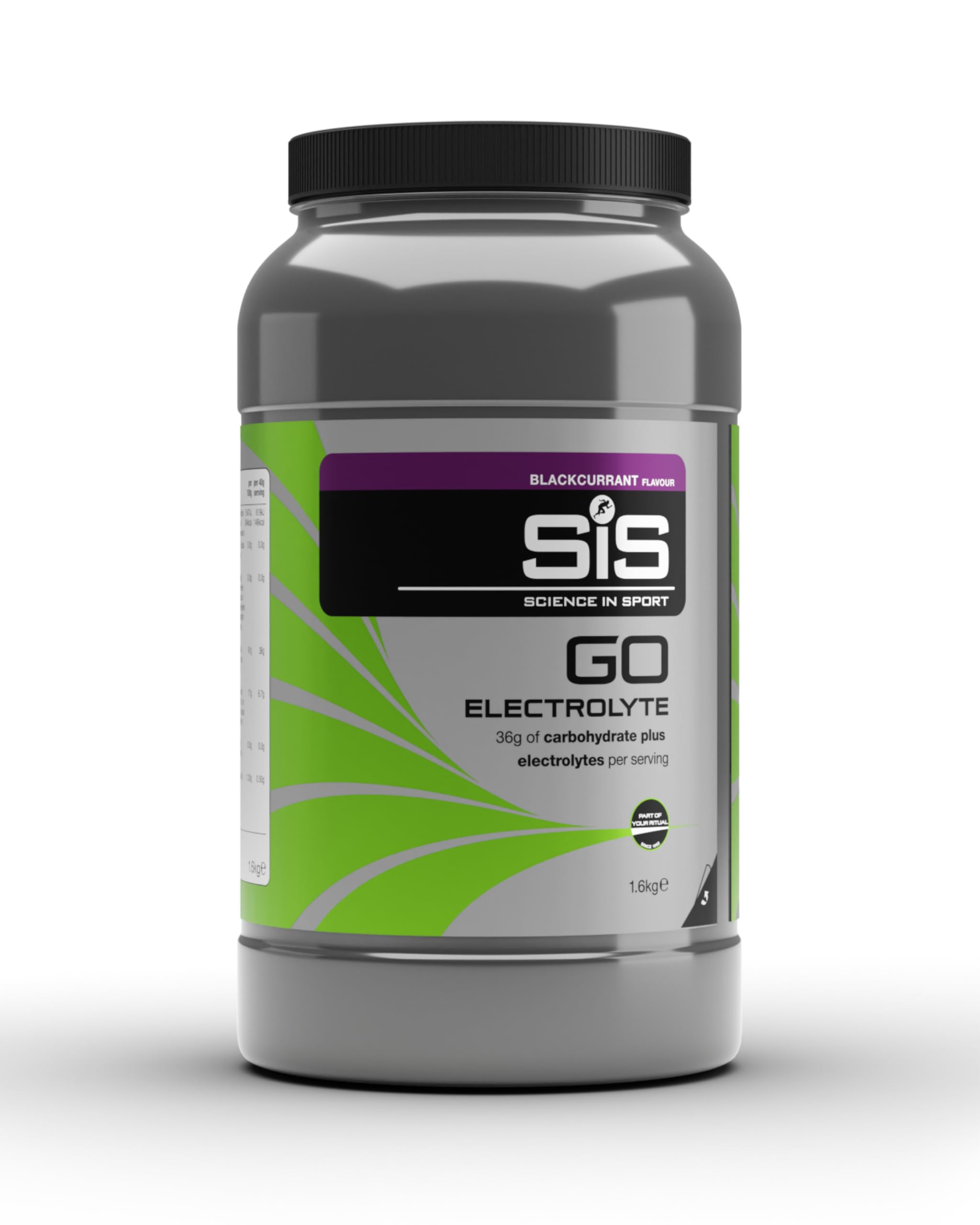 Science In Sport GO Electrolyte Powder | 200mg Sodium | 36g Carbohydrates | Hydration | Energy | Easily Digestible | Blackcurrant Flavour | 40 Servings | 1.6kg
