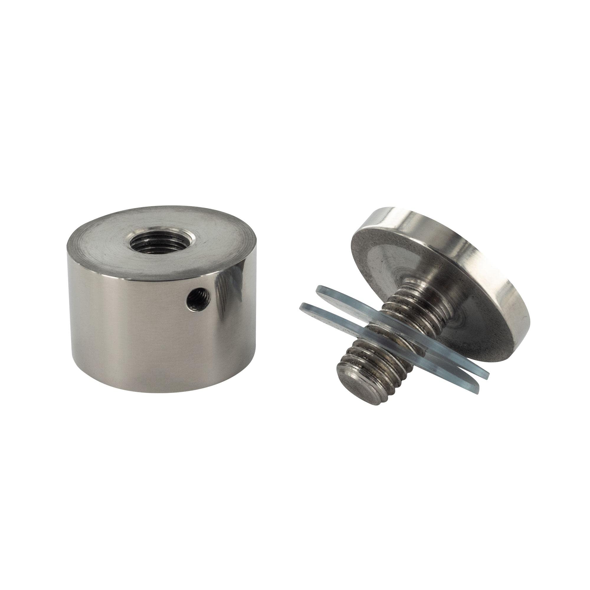 Outwater Sign Standoffs – 1/2" Dia X 3/4" Barrel, Brushed Stainless, Tamper Proof, Pack Of 4 – Eco Lock Series