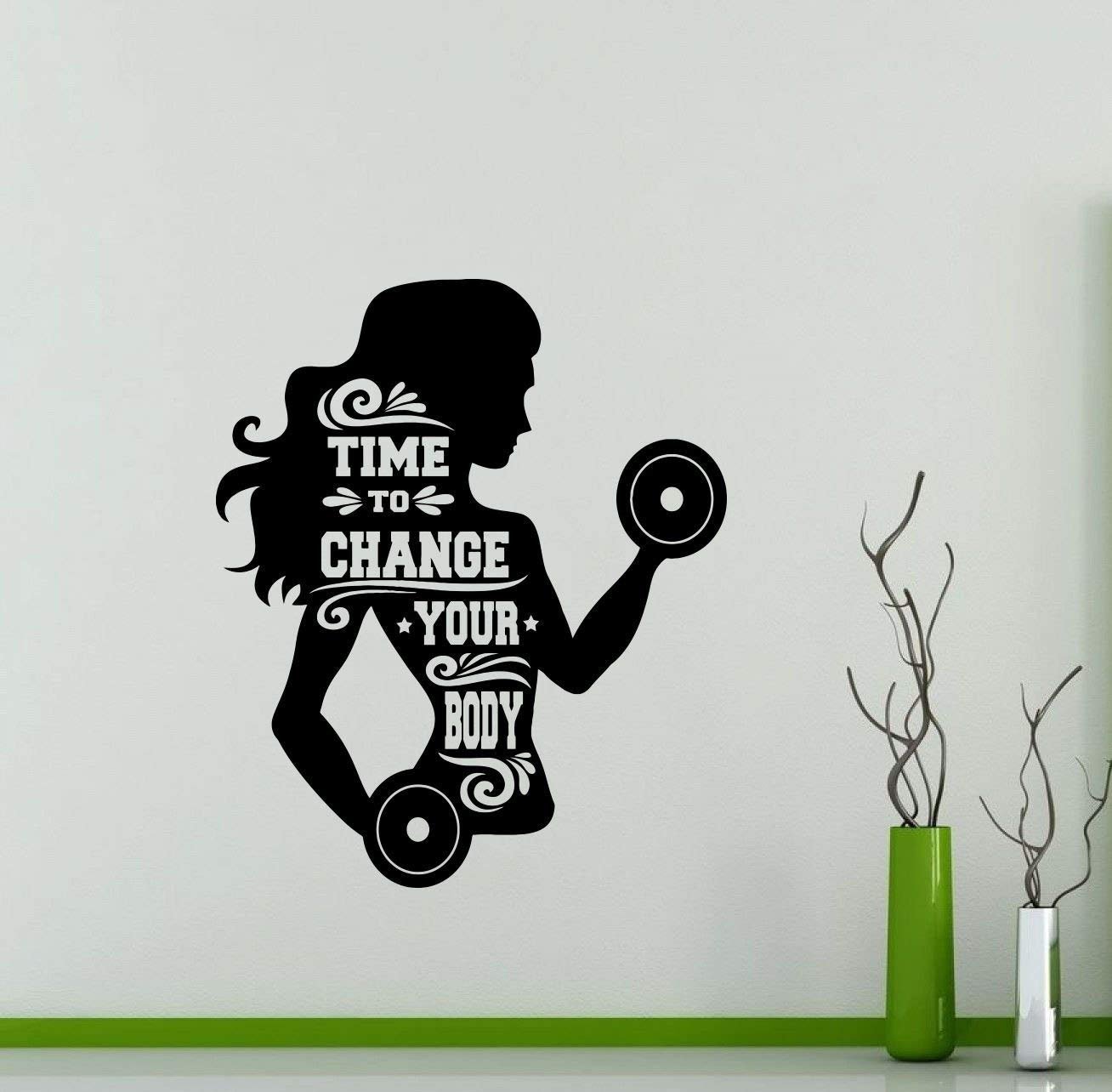Gadgets Wrap Art Decor Gym Wall Decal Time To Change | Desertcart Seychelles, image size:1308x1284