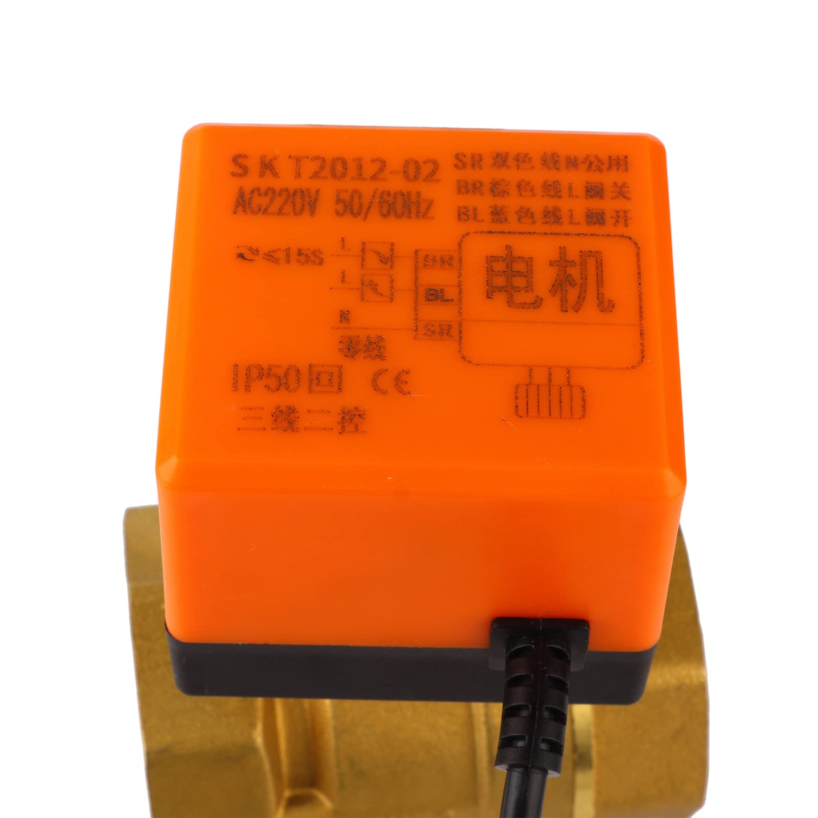 Válvula de Bola Eléctrica AC 220V DN50, rosca G2 Válvula de Bola Motorizada de Latón de Control de 2 Vías y 3 Puntos de 2 Hilos Para Agua, Aire y Aceite