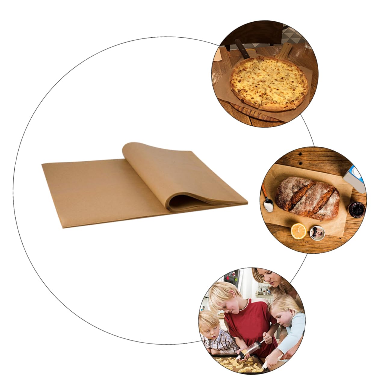 100piezas Papel Antiadherente Para Cocina Hojas De Papel Para Hornear Galletas Para Uso Hornos Parrillas y Cocción Unidades