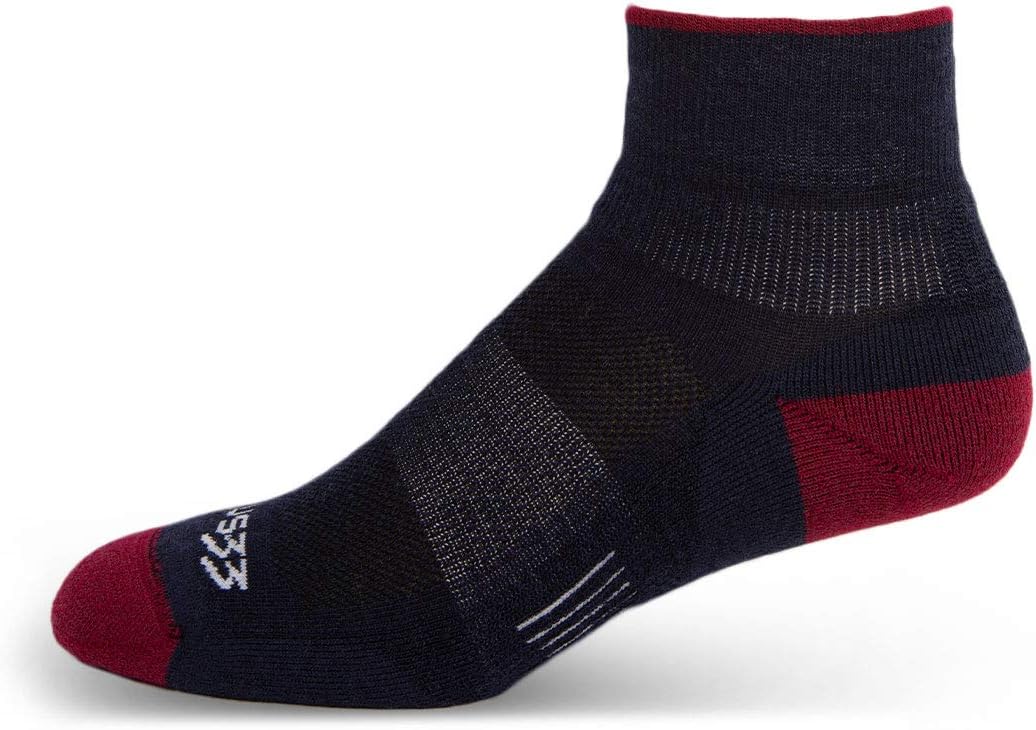 USA Made - Microweight Cushion Ankle Socks - Trail Running Socks - Merino Wool - Mountain Heritage