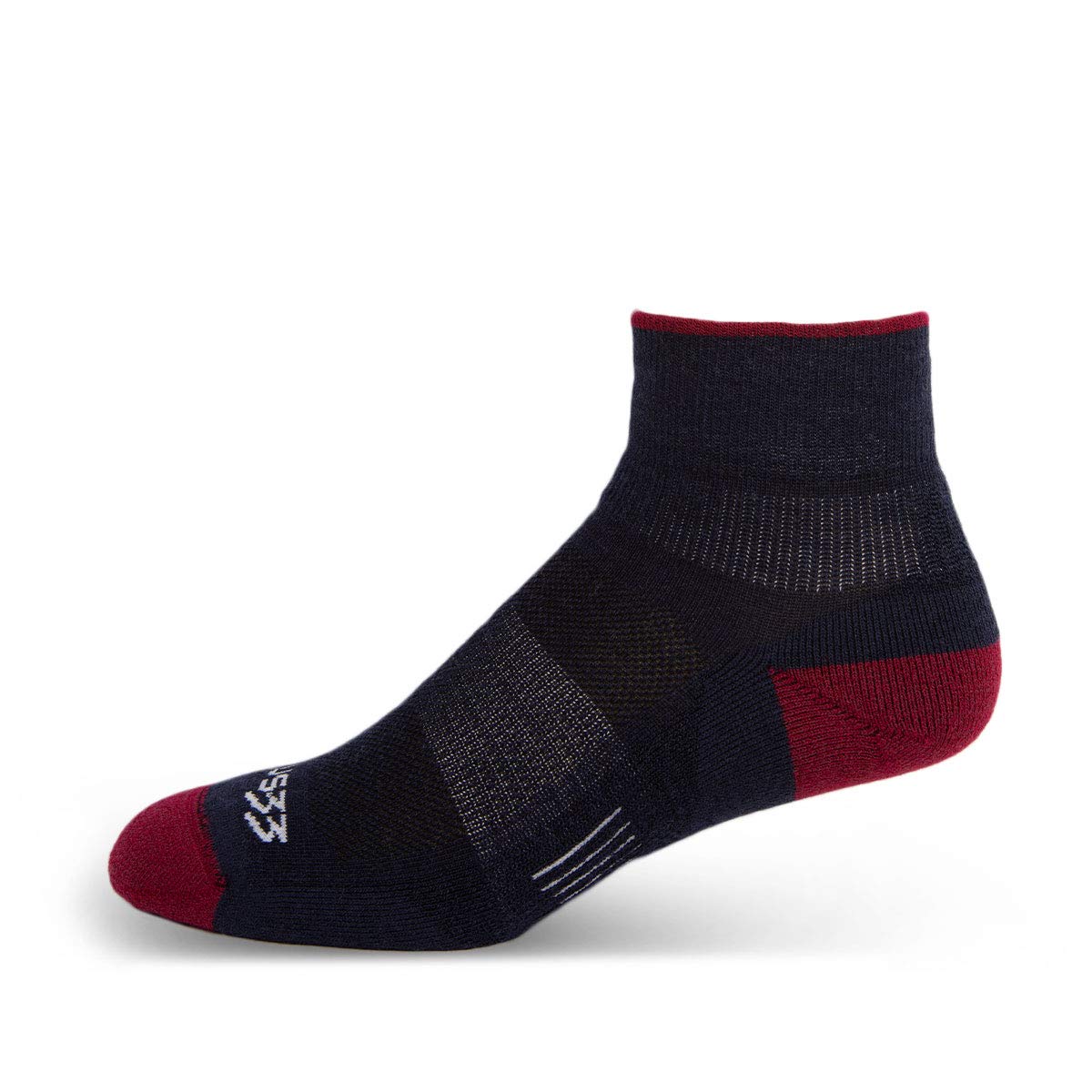 USA Made - Microweight Cushion Ankle Socks - Trail Running Socks - Merino Wool - Mountain Heritage