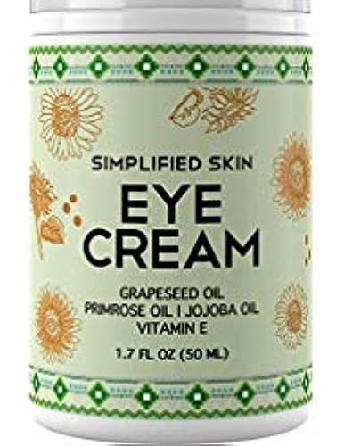 Simplified Skin - Crema nutritiva para ojos para ojeras líneas finas flacidez e hinchazón Mejor tratamiento hidratante para debajo y alrededor de