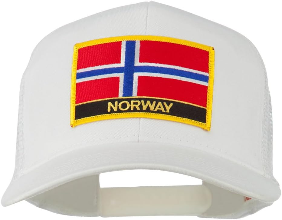 e4Hats.com Norway Country Patched Mesh Back Cap