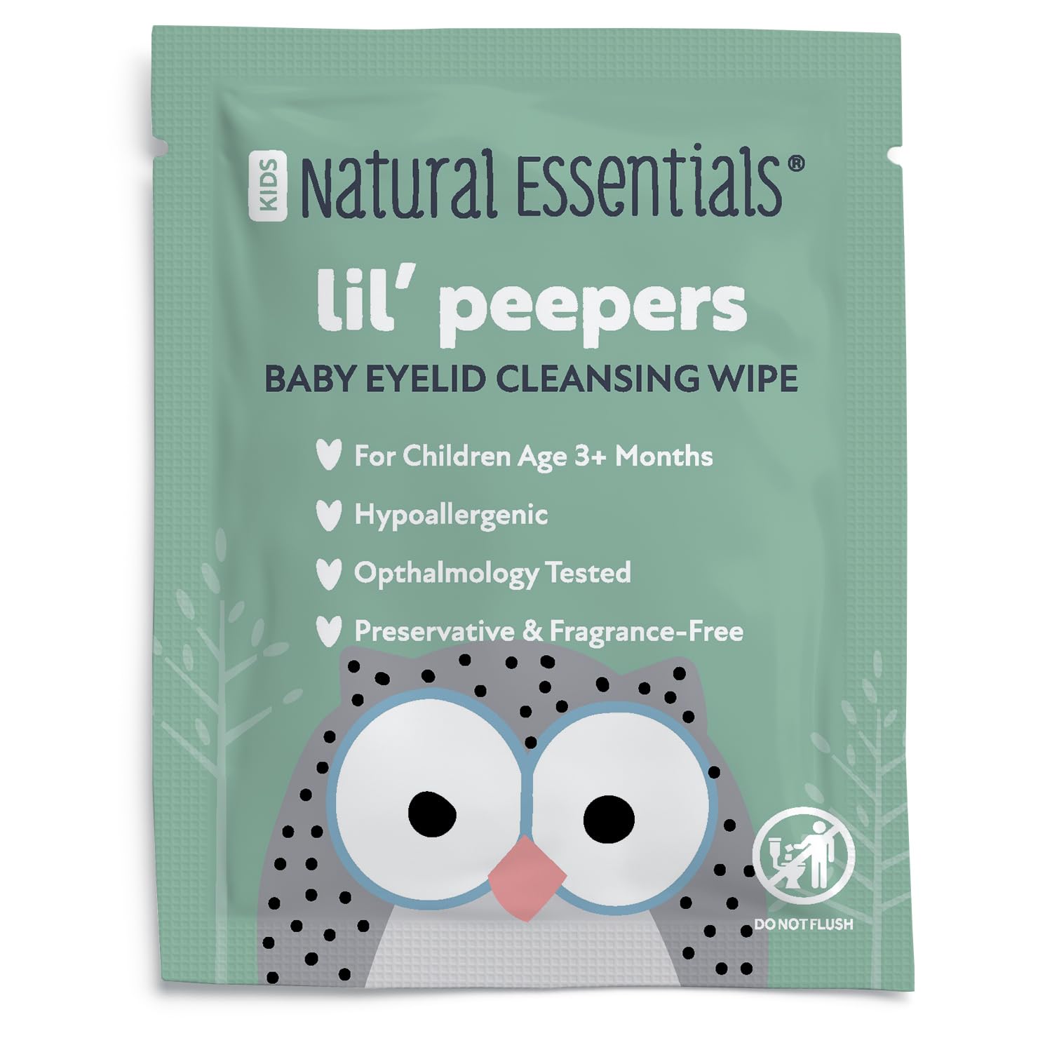 Natural Essentials Lil' Peepers Baby Eye Wipes and Eyelid Cleanser, Preservative-Free & Rinse-Free, Pediatrician Recommended Hypoallergenic Soft Eyelid Wipes for Babies, Kids & Adults, 30 Count (5pk)