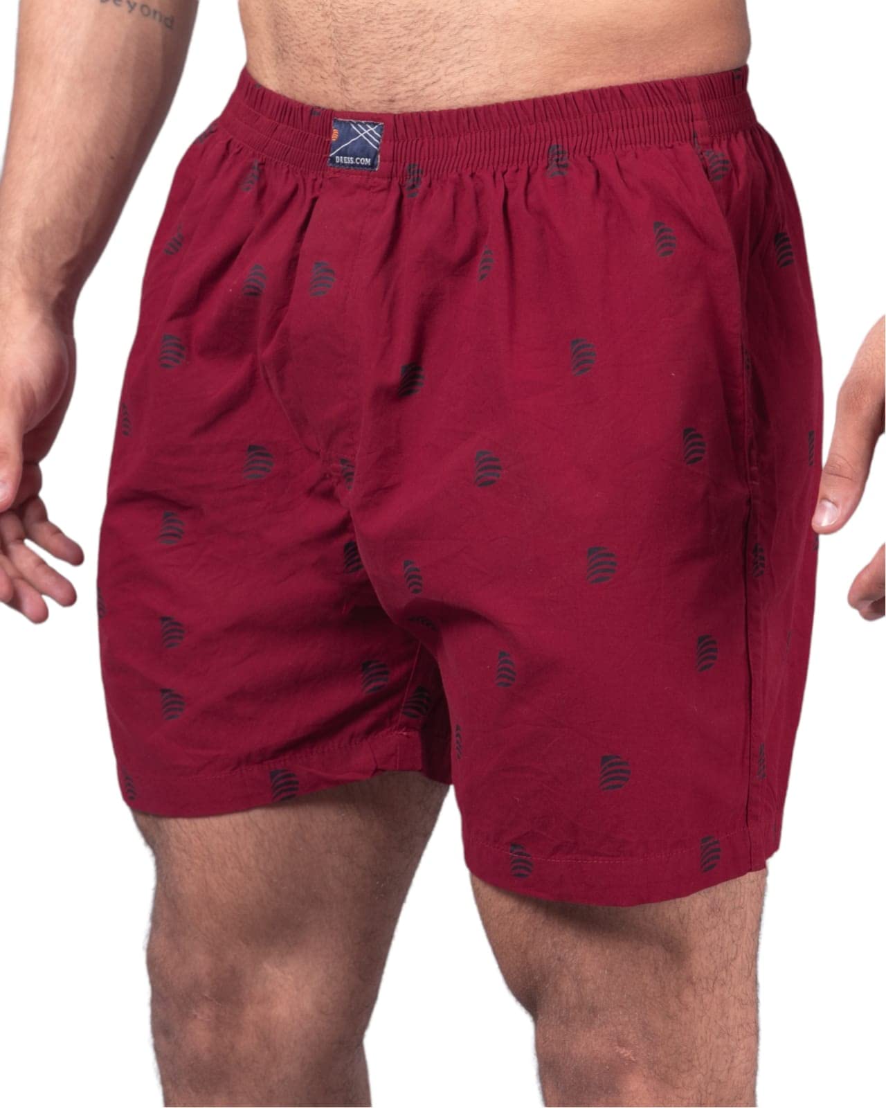 Men's Super Combed Cotton Regular Fit Printed Boxers Shorts with No Marks Waistband-picture-32