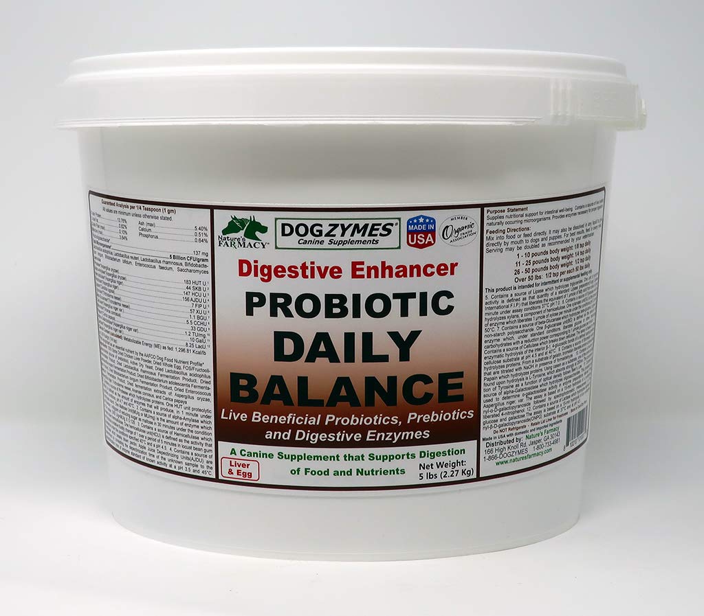 Dogzymes Probiotic Daily Balancer Liver and Egg Base, 5 Billion CFU/gm Probiotics and Digestive Enzy