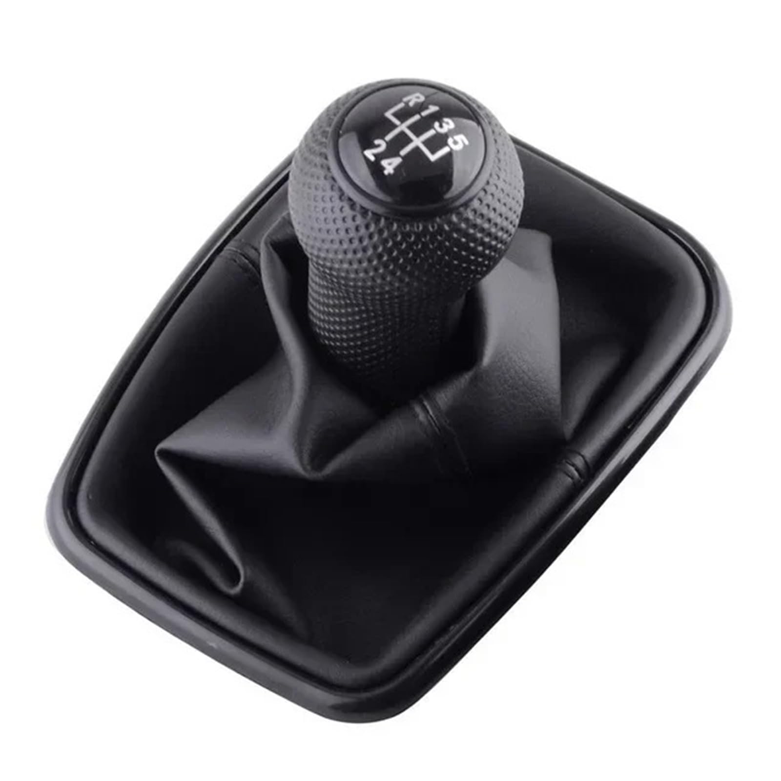 MWBDSZJQVX Gear Shift Knob for VW for Golf 4 IV MK4 for GTI R32 12mm 5 6 Speed Car Gear Shift Knob Lever Shifter Gaitor Boot(Black 5-Speed)