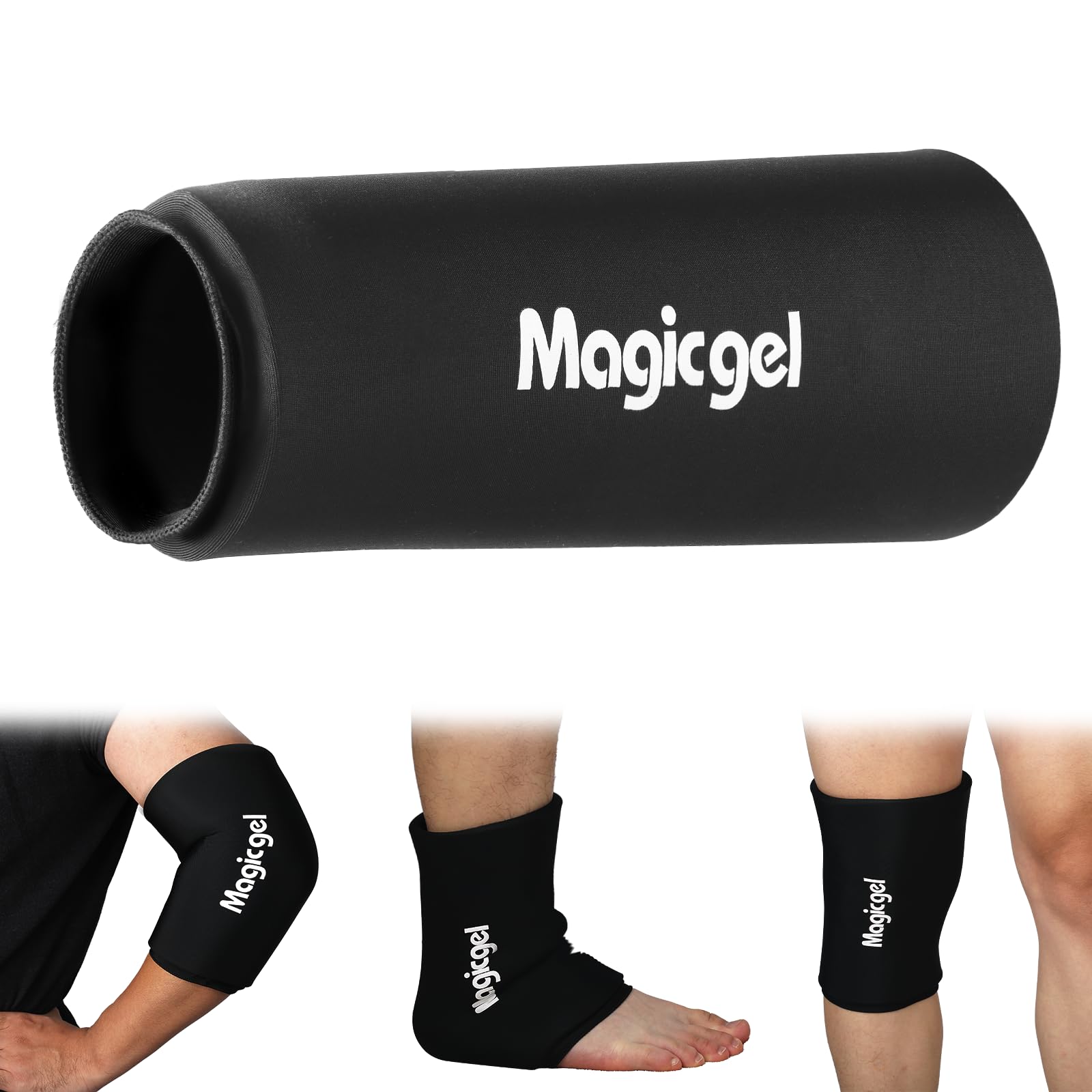 Magic Gel Fascia Ghiaccio per Ginocchio & Gomito – Taglia Media, 1 Pezzo – Terapia Compressiva Caldo/Freddo Riutilizzabile per Dolori Articolari, Infiammazioni e Recupero Vestibilità Sicura per Adulti