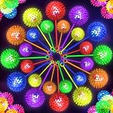 SHQDD 12 PCS Light up Ball, Bouncy Balls for Kids, Balls for Toddlers 1-3, 2.2inch Sensory Stress Ball, Flashing Squeaky for 4th of July Party Favors, Classroom Prizes, Prizes for Kids, Student Gifts