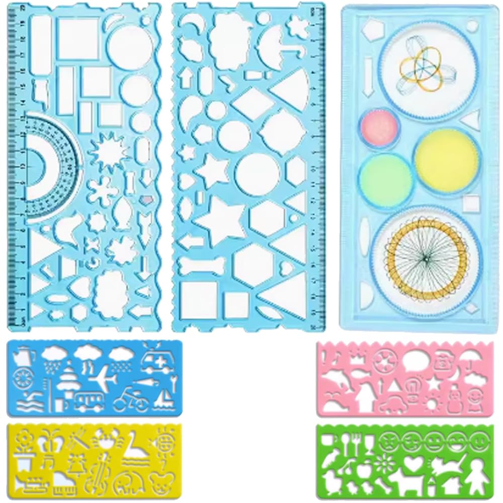 7-Piece Geometric Ruler & Template Set
