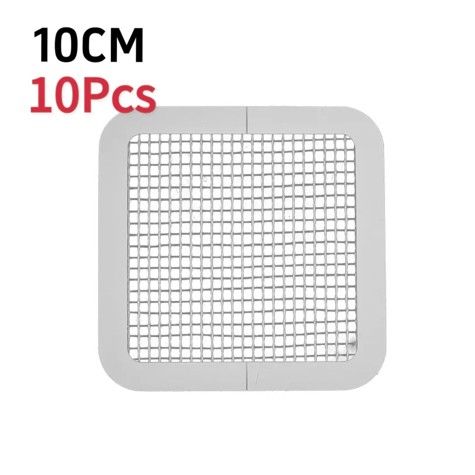 Adhesivo para Rejilla de Suelo, Pegatinas de Drenaje de Malla for recogedor de Pelo for baño, Ducha, Fregadero de Cocina, 90-110mm, 10/20/30 Uds.(10cm-10pcs,2SET)