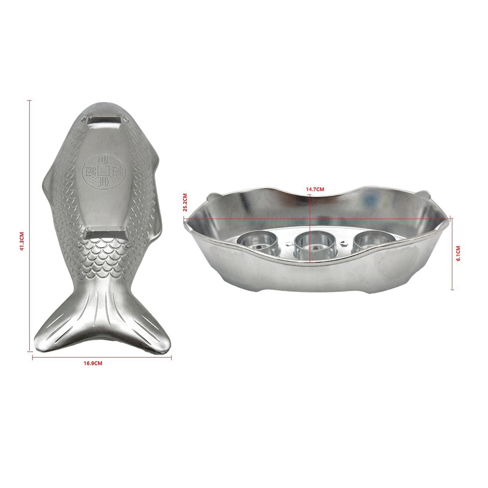 Amagogo Plancha para Asar, Bandeja para Hornear Pescado, Horno, Aluminio, Robusta Y Fácil de Limpiar, Ideal para Camping, Playa, Picnic, Fiestas Y Caravanas, 41.2x18.2x5.8cm