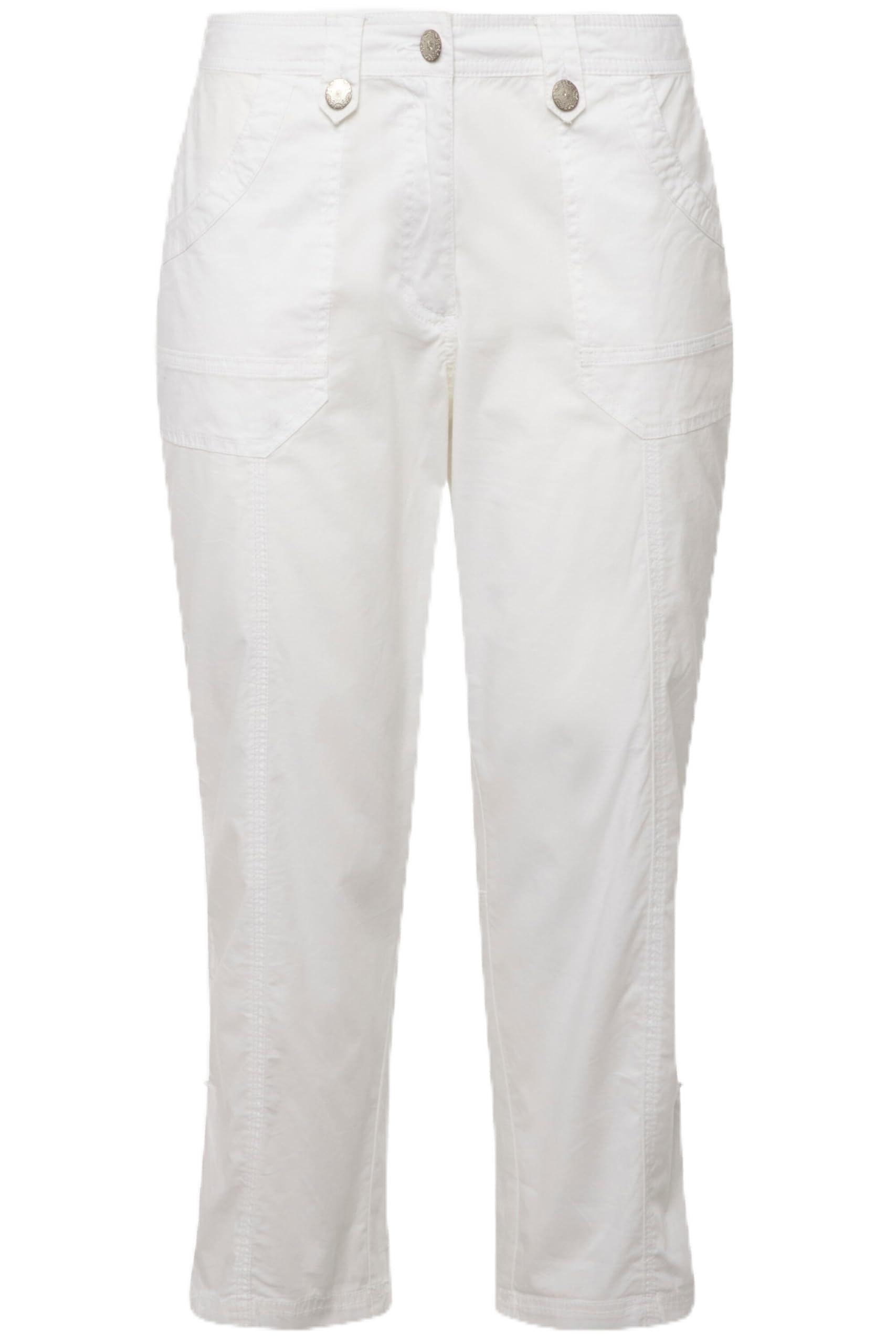 Ulla Popken Damen große Größen Cargohose mit Krempelbein Hose