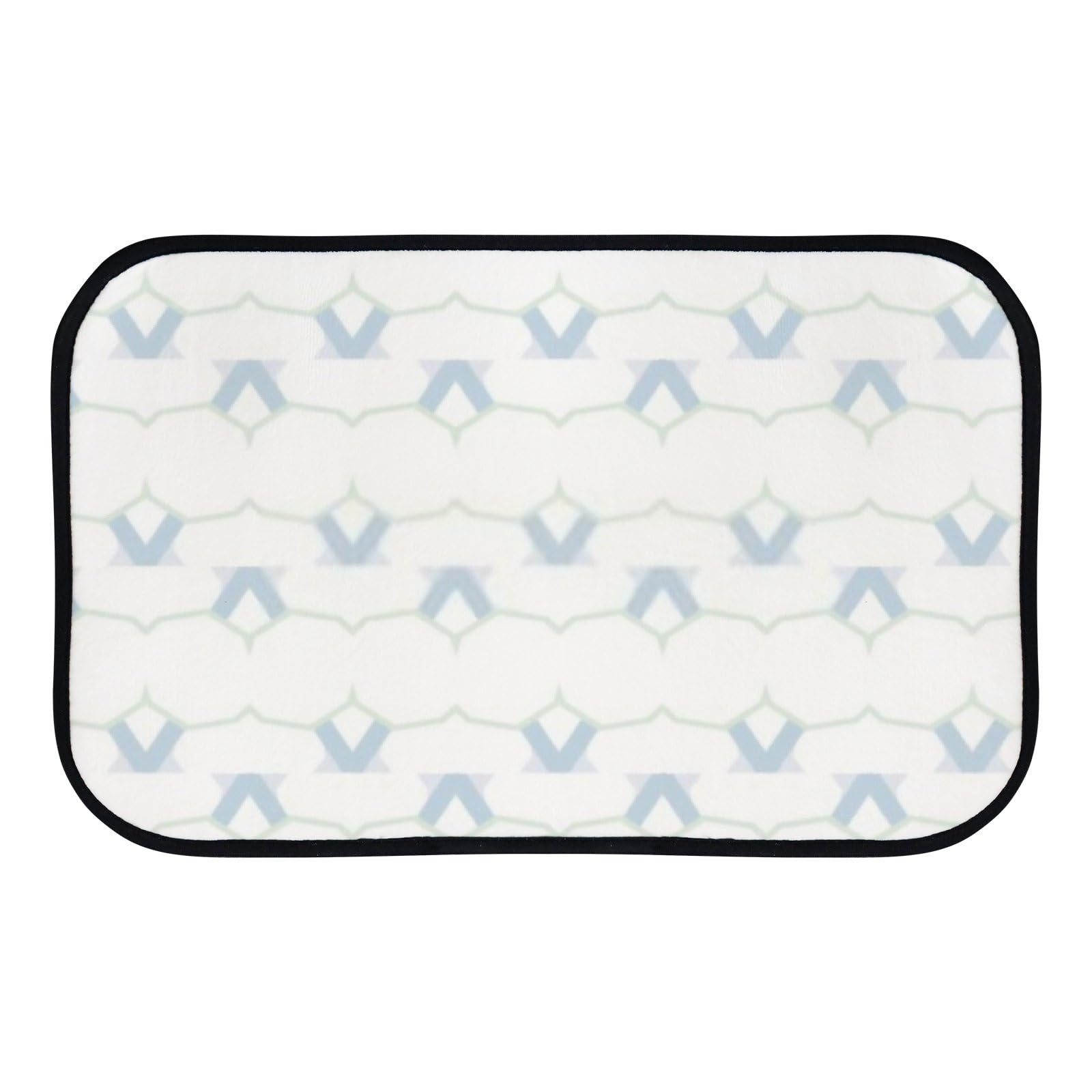 Nuansexi Bathroom Rugs Seamless Design Pattern Blue White Floor Mats Non Slip Bathmat Doormat Tub Mat Coral Velvet Absorbent Entrance Carpet Mats Machine Washable Bedroom Decor