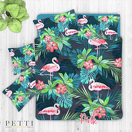 PETTI Artigiani Italiani Duvet Cover, Bedding Set, Satin, 100% Made in Italy, Pink, Super King (250x200 cm) - Image 4