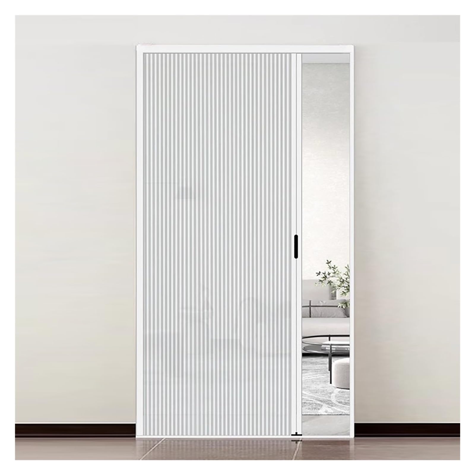 Falttür Akkordeon Schiebetür - Aluminium Innentür | Wasserdicht | Ohne Bohren | Bis 205cm Höhe