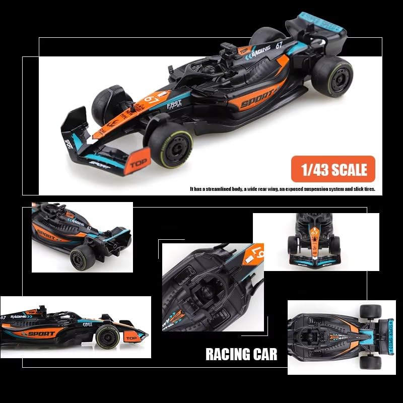 Image of PLUSPOINT Formula1 Racing Die cast Metal Cars for Kids Pull Back F1 Car Simulation Scale Model High-Speed Racing Vehicles Collectible Car Toys for Boys Age 3 Years & Up