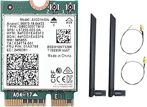 AX201NGW Scheda WiFi Con 2XAntenna 2.4 GHz+5Ghz WiFi 6 3000Mbps