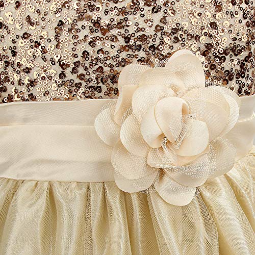 Acecharming Girls Dresses Sequin Flower Girls Party Dress Bridesmaid Ball Gown Wedding Tulle 3-10 Years3