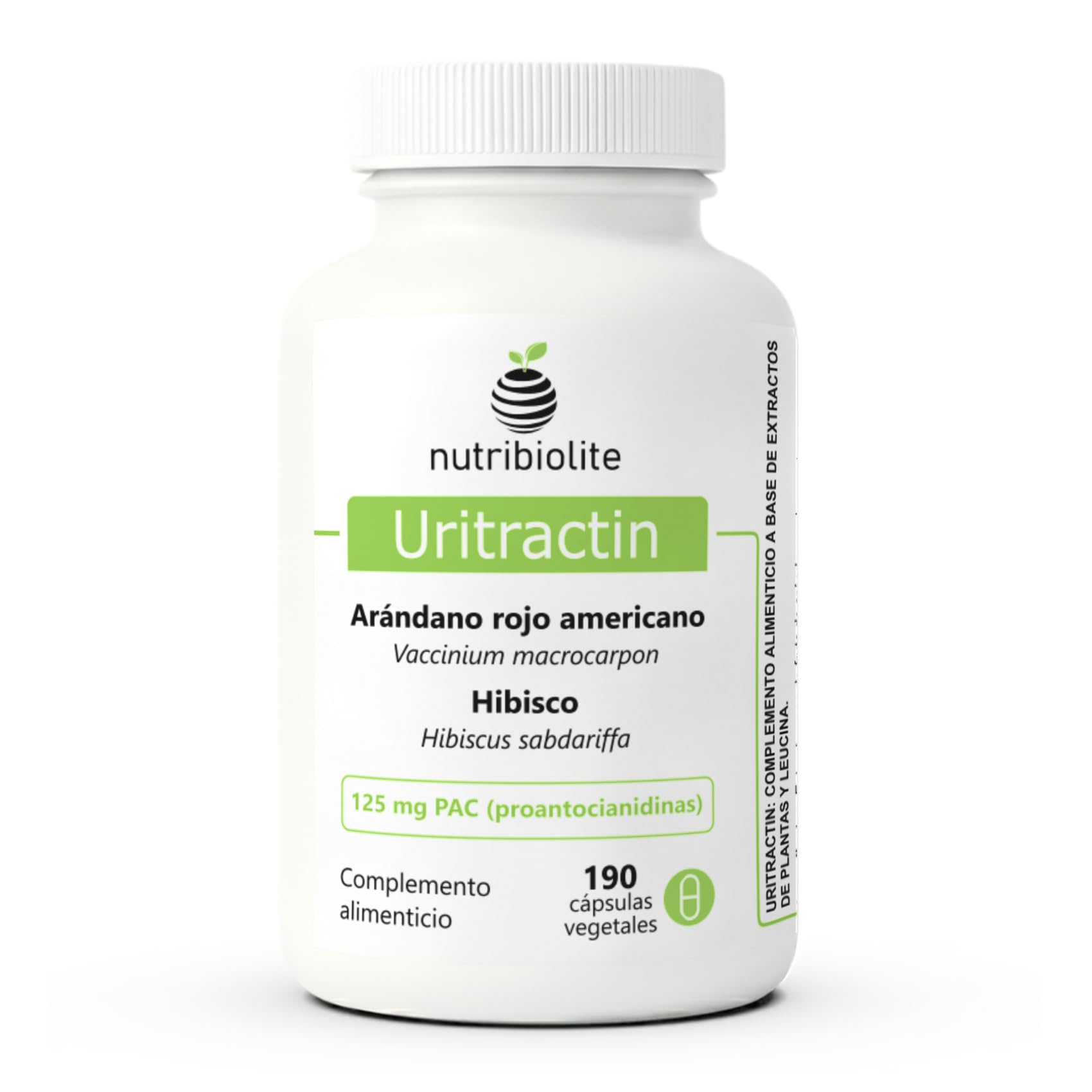 Mirtillo Rosso Americano Cranberry con Ibisco 125 mg di PAC Proantocianidine - Vie Urinarie - 190 Capsule - Senza Additivi +6 Mesi | Uritractin Nutribiolite